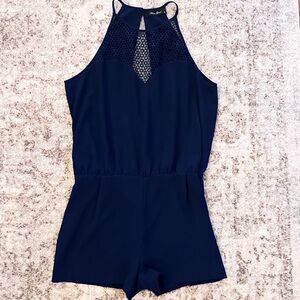 Black Sleeveless Cut Out romper